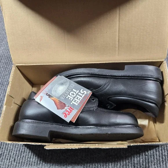 Red Wing Steel Toe Oxford Work Shoes Mens Size 7 D‎ Black SuperSole Made USA NEW